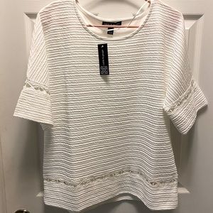 Cable and Gauge White Cutout Top